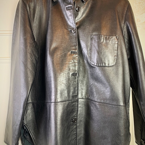 Will Smith Collection, Vintage black leather shirt/jacket - Picture 2 of 5